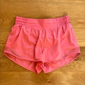 Coral Lululemon Hottie Hot Shorts size 8